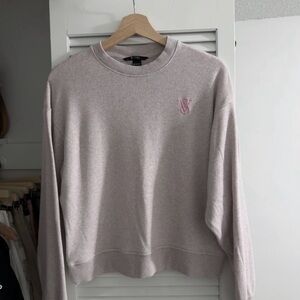 Victoria’s Secret Logo Sweatshirt | Soft Pink Embroidery | Size S